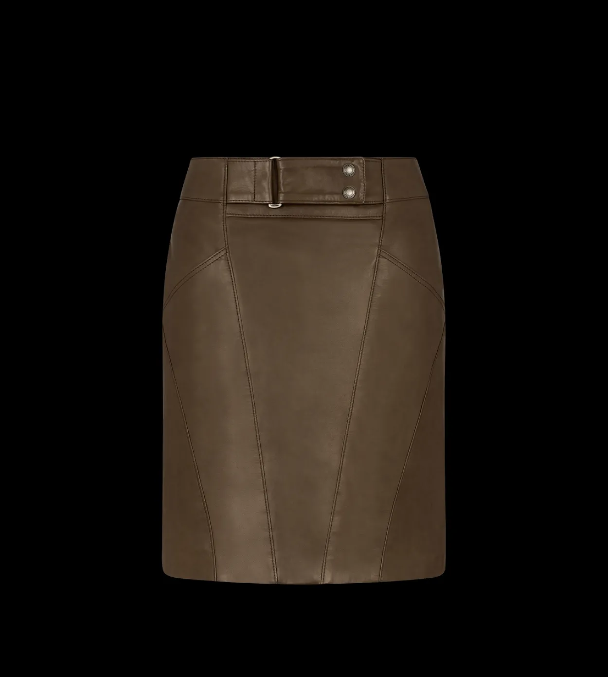 ABOVE THE KNEE LEATHER PENCIL SKIRT