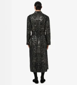 ABSTRACT MOIRÉ JACQUARD ROBE