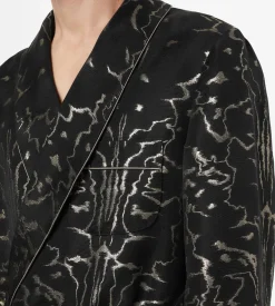 ABSTRACT MOIRÉ JACQUARD ROBE