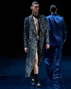 ABSTRACT MOIRÉ JACQUARD ROBE