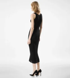 ANKLE LENGTH VEST DRESS WITH TOM FORD METAL PLAQUE