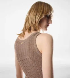 ANKLE LENGTH VEST DRESS WITH TOM FORD METAL PLAQUE