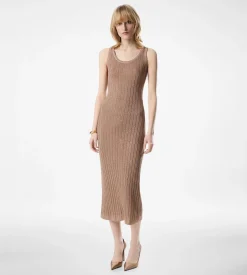ANKLE LENGTH VEST DRESS WITH TOM FORD METAL PLAQUE