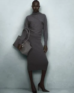 BELOW THE KNEE CASHMERE COTTON SKIRT