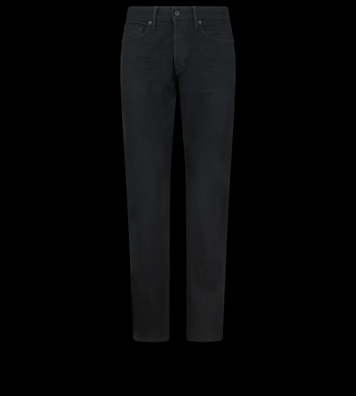 BLACK STRETCH STRAIGHT FIT DENIM