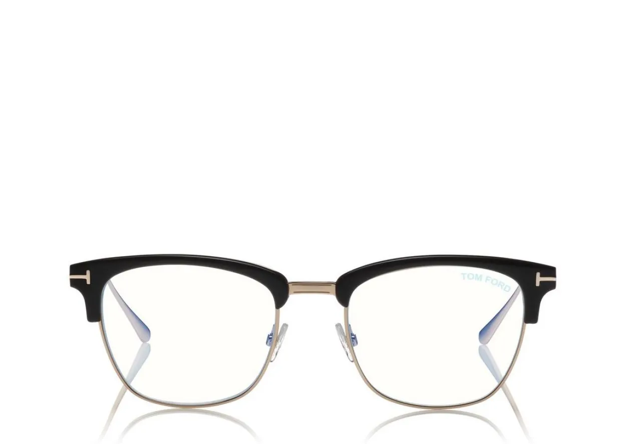BLUE BLOCK BROWLINE OPTICALS