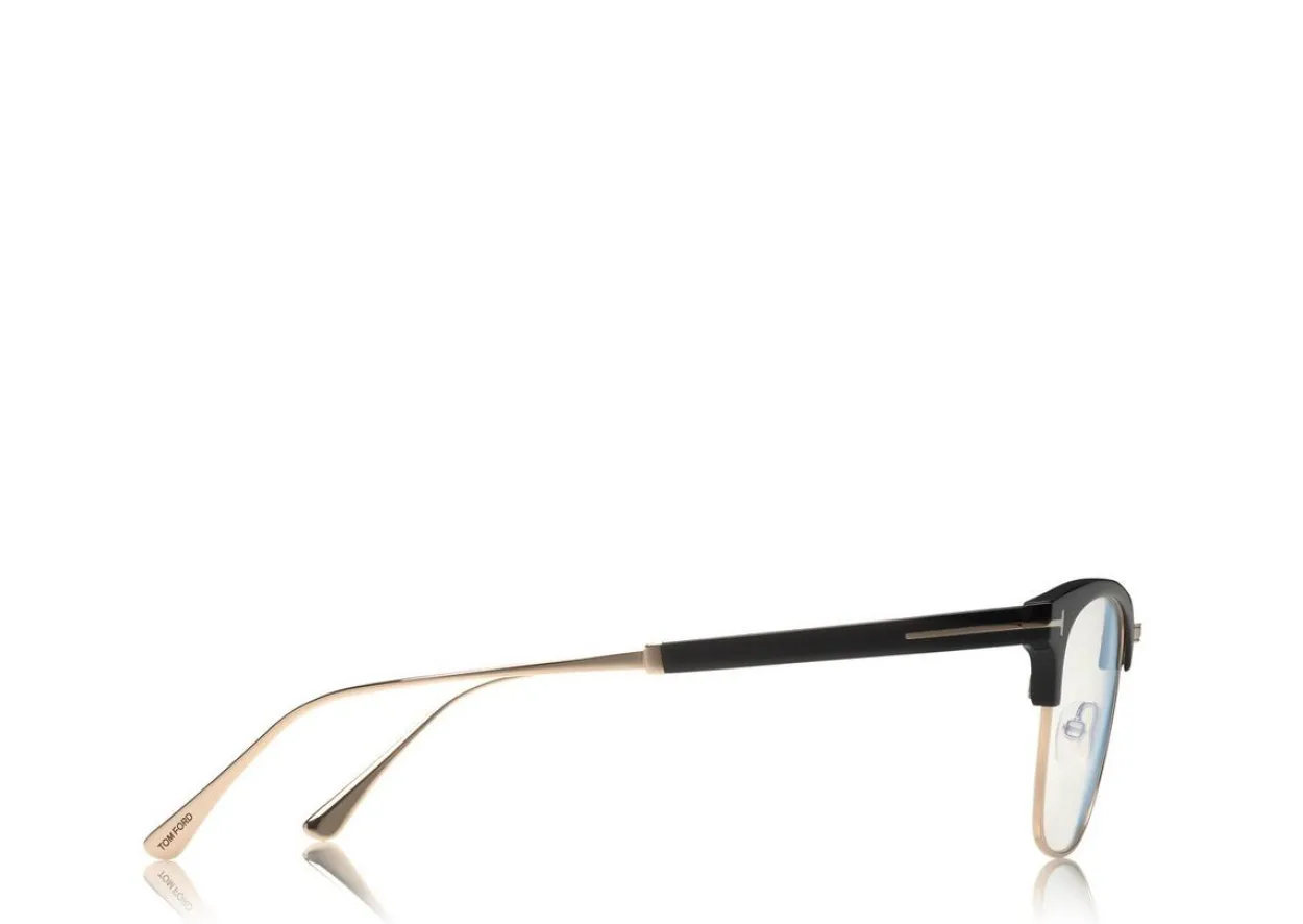 BLUE BLOCK BROWLINE OPTICALS