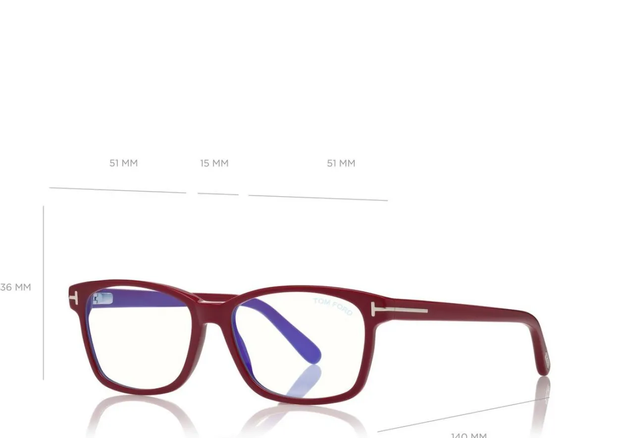 BLUE BLOCK CLASSICAL RECTANGULAR OPTICALS