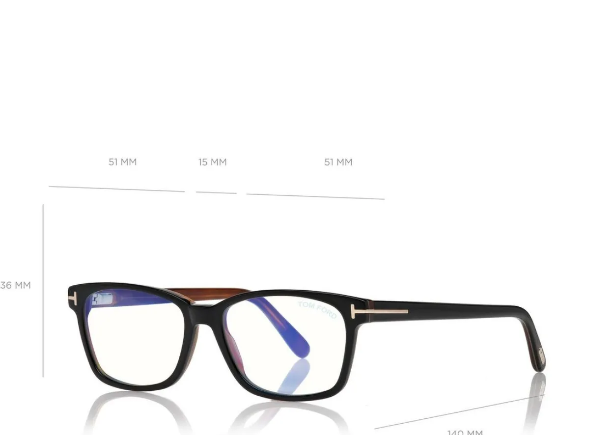 BLUE BLOCK CLASSICAL RECTANGULAR OPTICALS