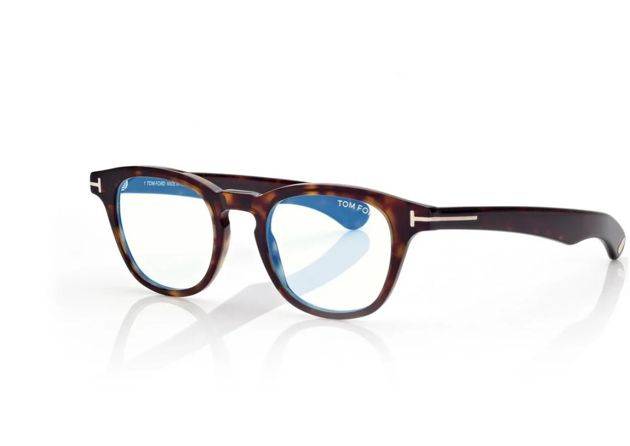 BLUE BLOCK ROUND OPTICALS