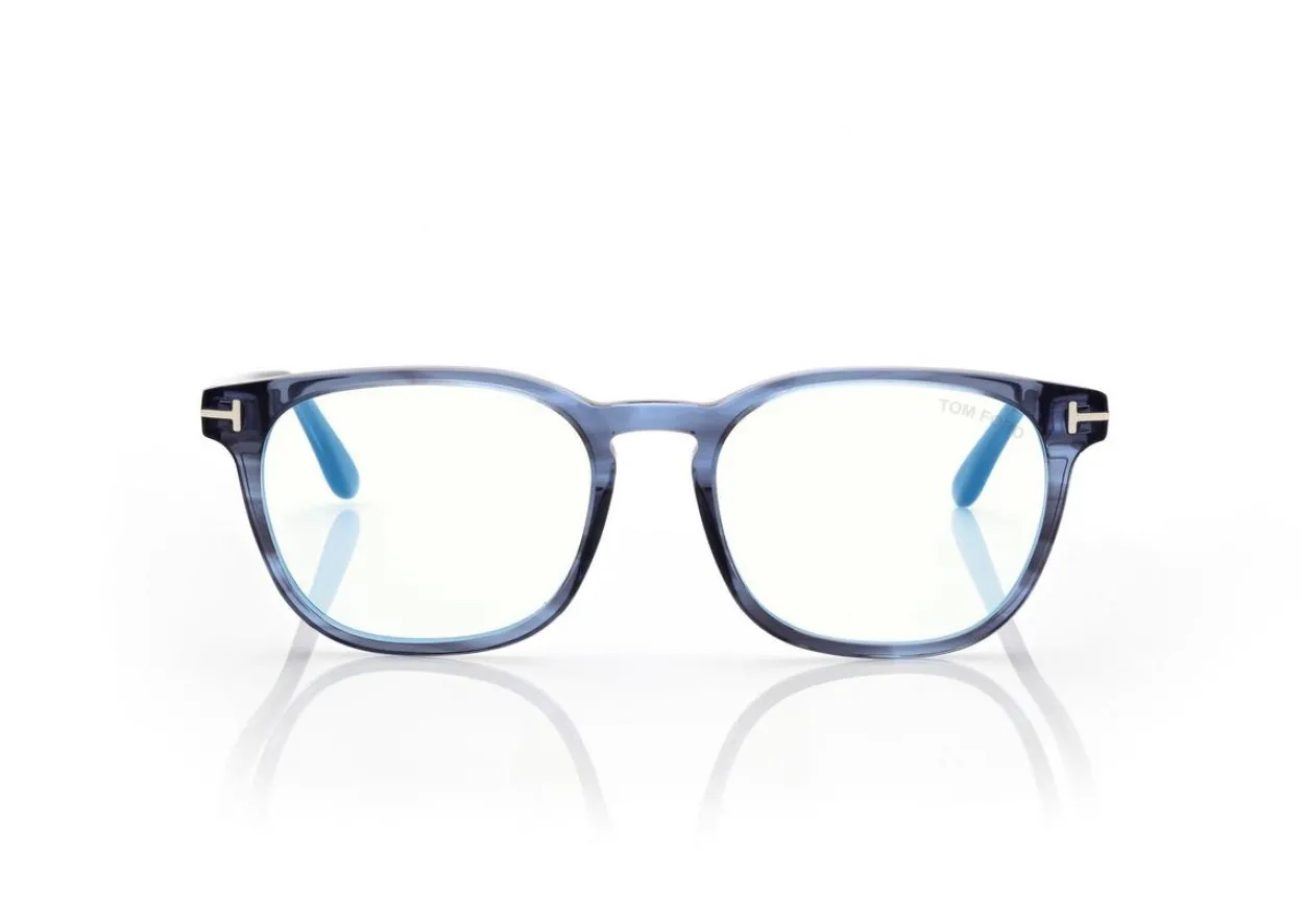 BLUE BLOCK ROUND OPTICALS