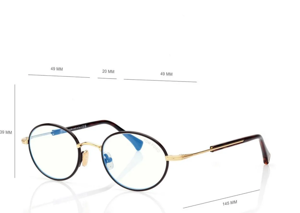 BLUE BLOCK ROUND OPTICALS