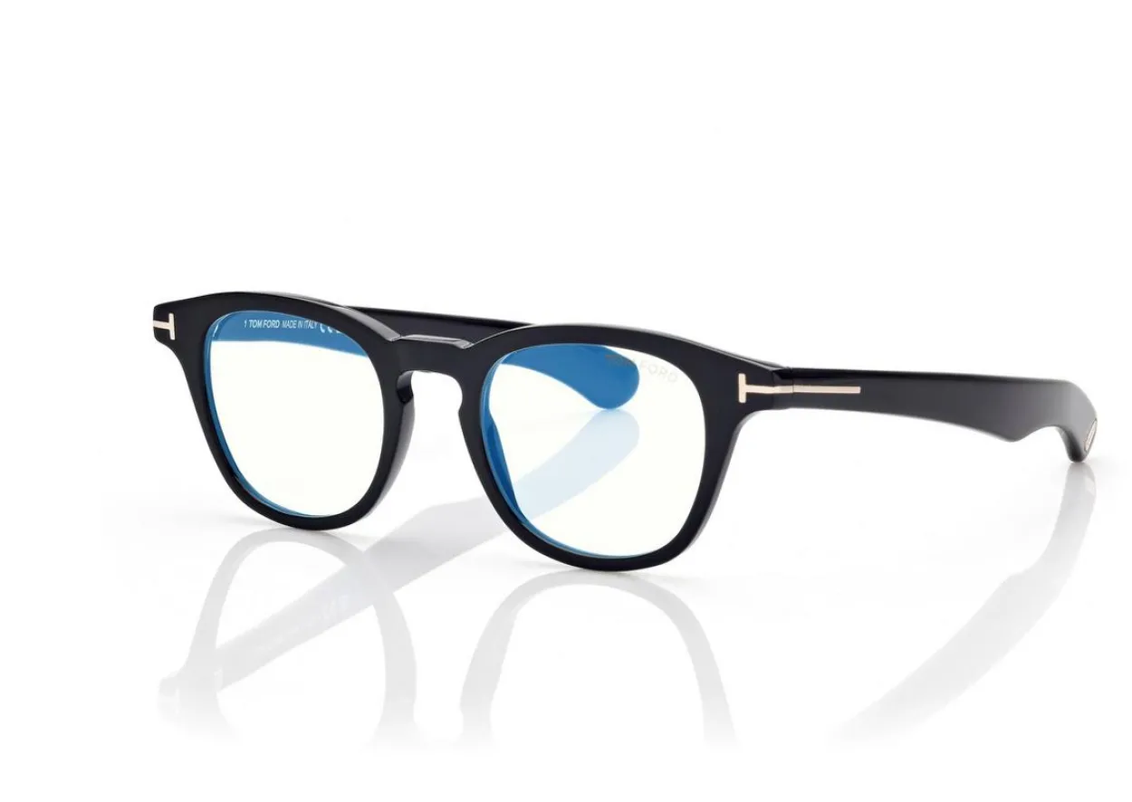 BLUE BLOCK ROUND OPTICALS