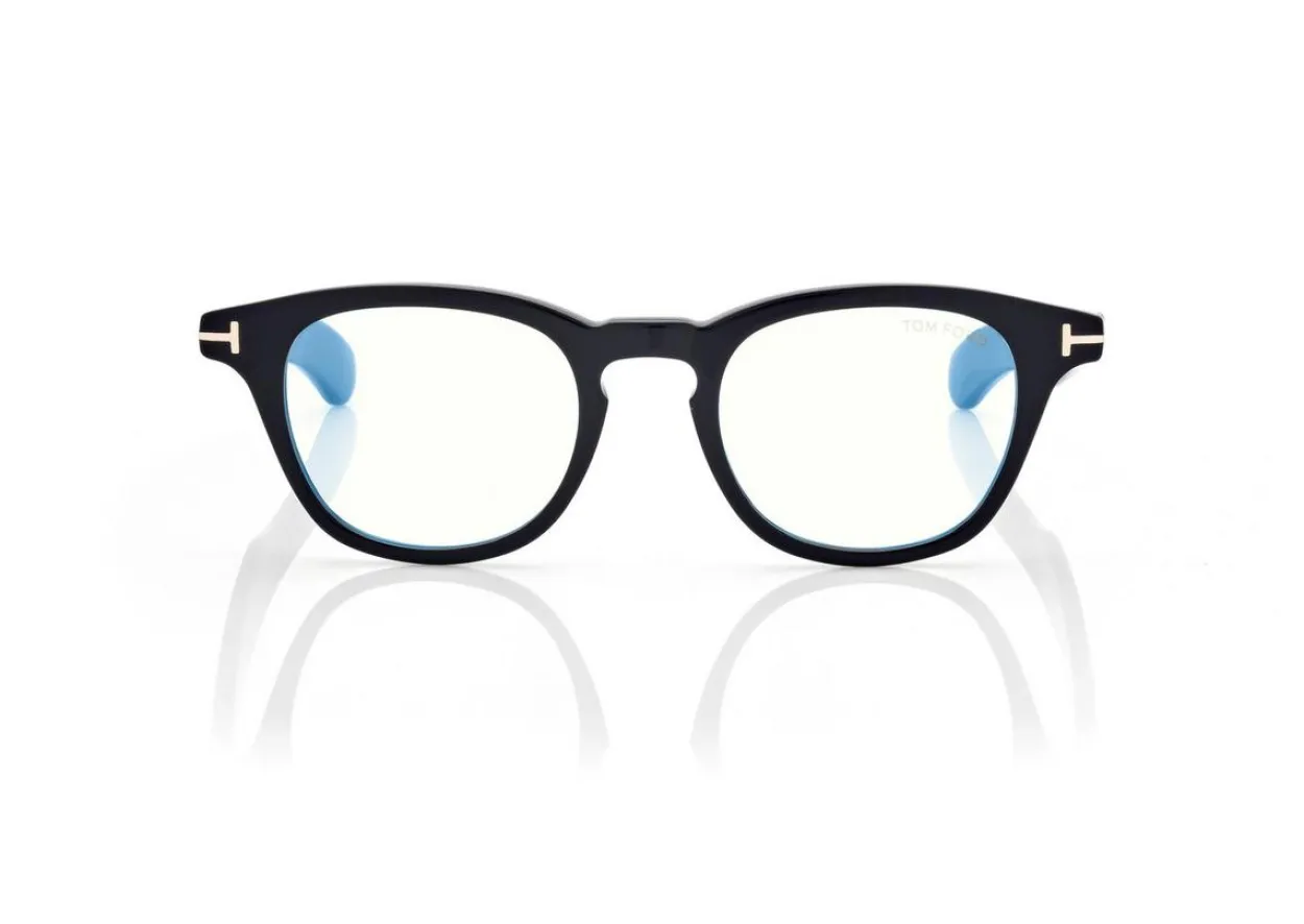BLUE BLOCK ROUND OPTICALS