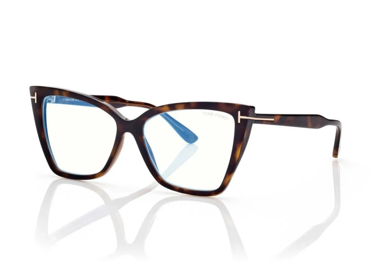 BLUE BLOCK SQUARE CAT EYE OPTICALS