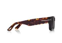 BLUE BLOCK SQUARE OPTICALS WITH CLIP ON SUNGLASSES