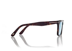 BLUE BLOCK SQUARE OPTICALS WITH CLIP ON SUNGLASSES