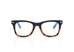 BLUE BLOCK SQUARE OPTICALS WITH CLIP ON SUNGLASSES