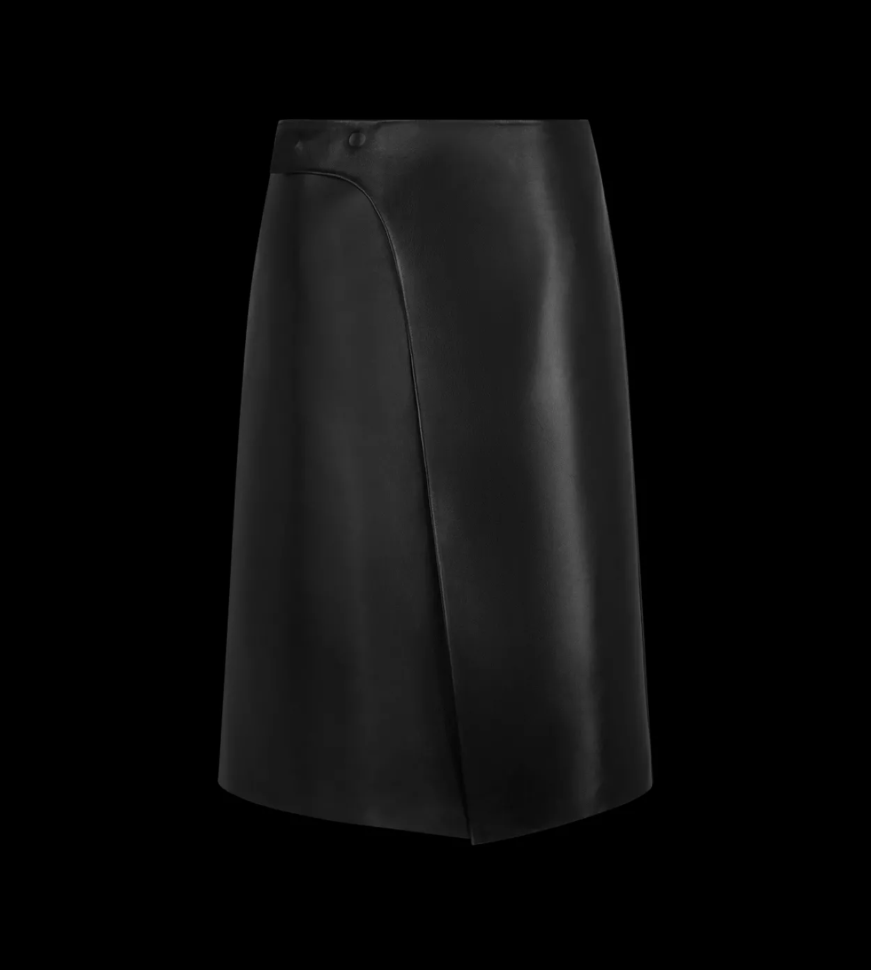 BONDED NAPPA LEATHER WRAP SKIRT