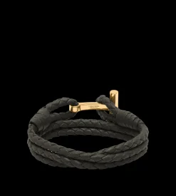 BRAIDED LEATHER T BRACELET