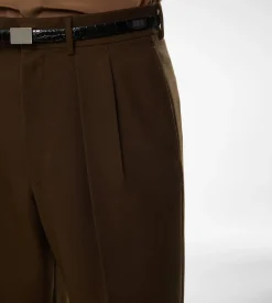 BROKEN TWILL DOUBLE PLEAT PANT