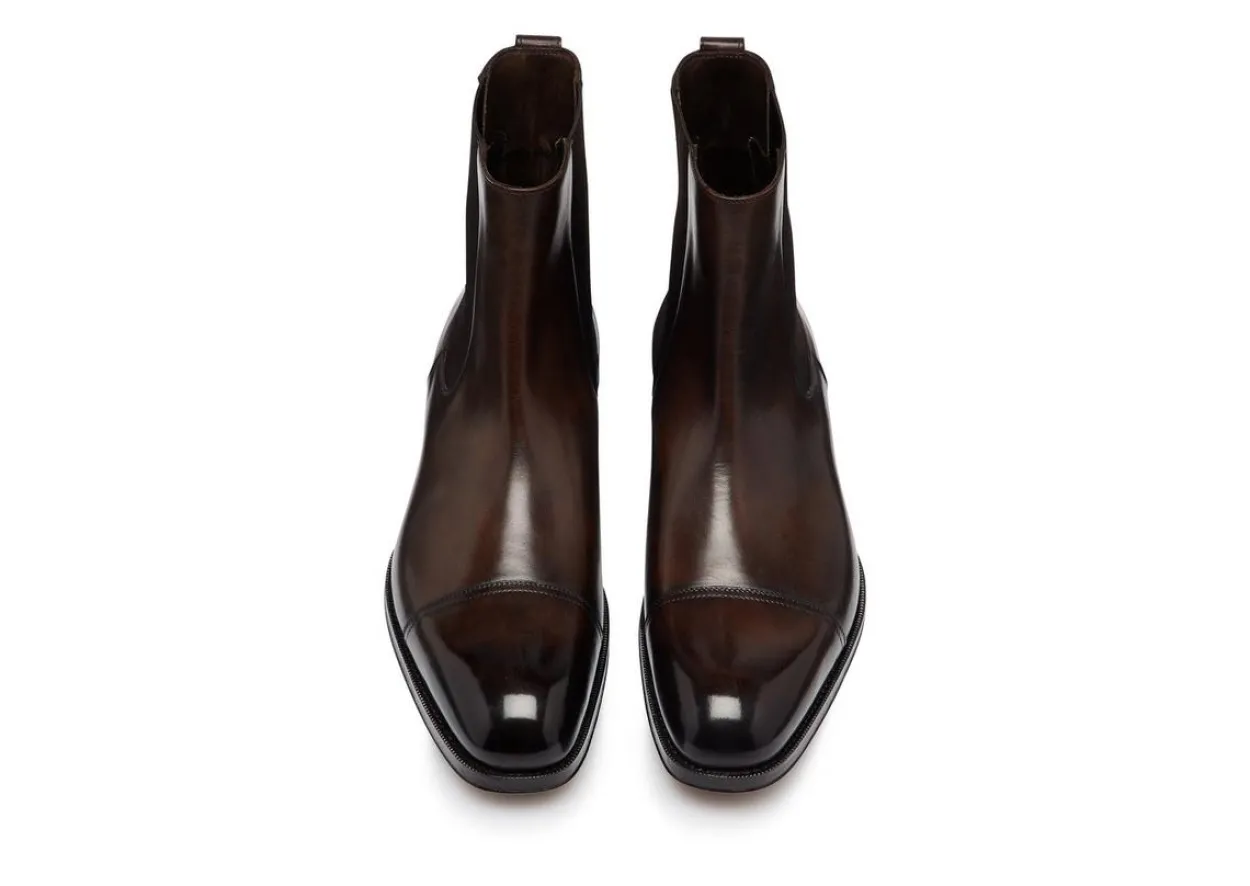 BURNISHED LEATHER EDGAR CHELSEA BOOT