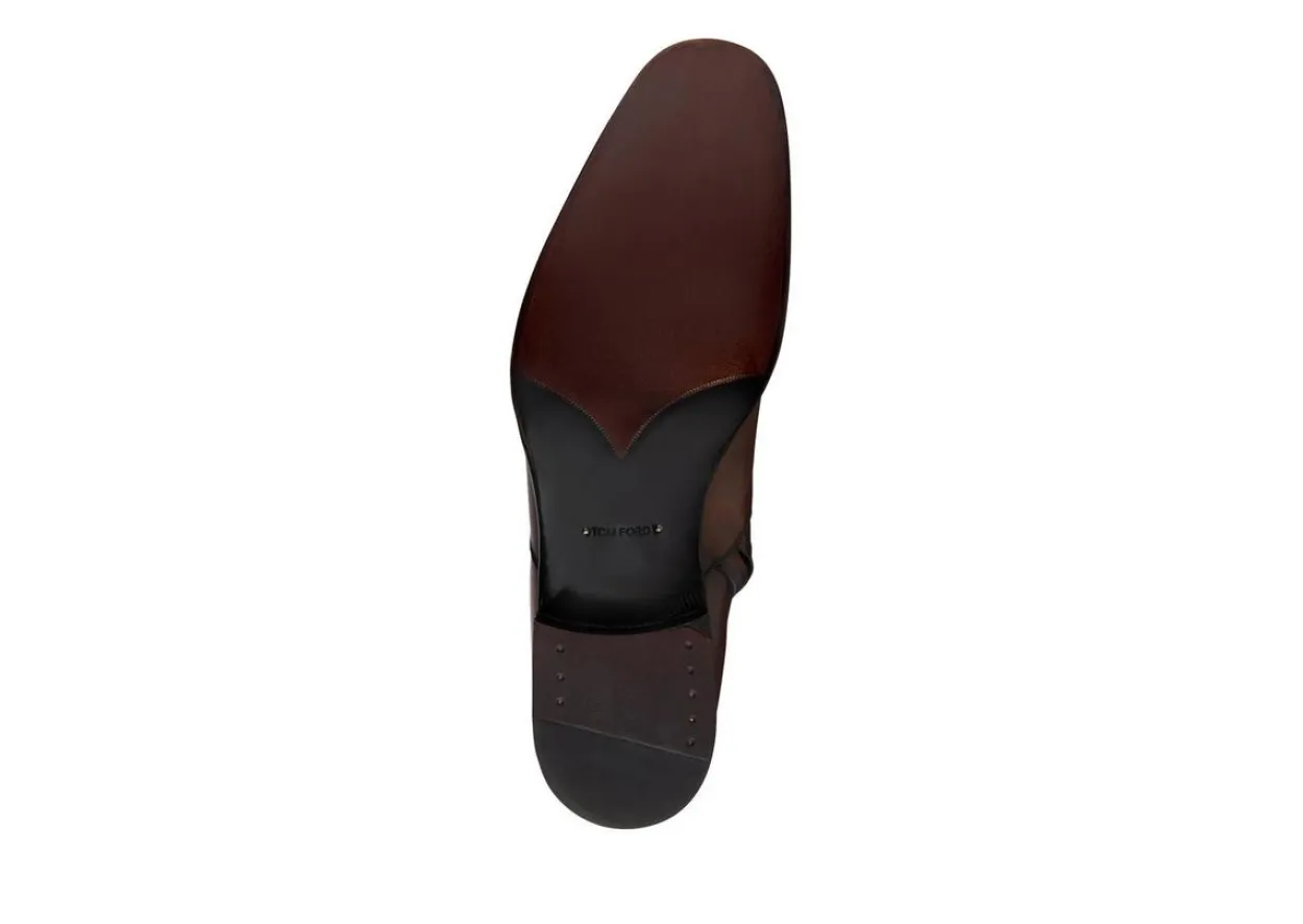 BURNISHED LEATHER EDGAR ZIP BOOT