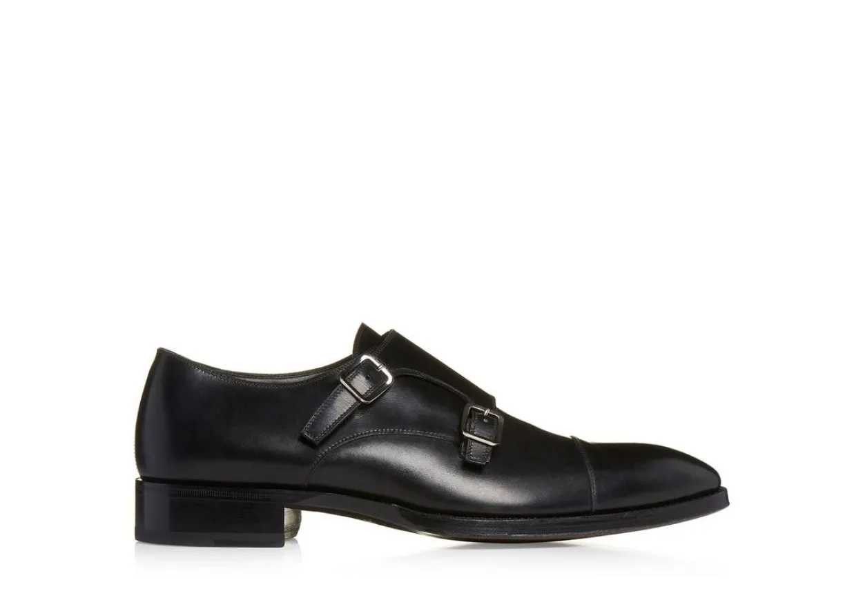 BURNISHED LEATHER ELKAN MONK STRAP