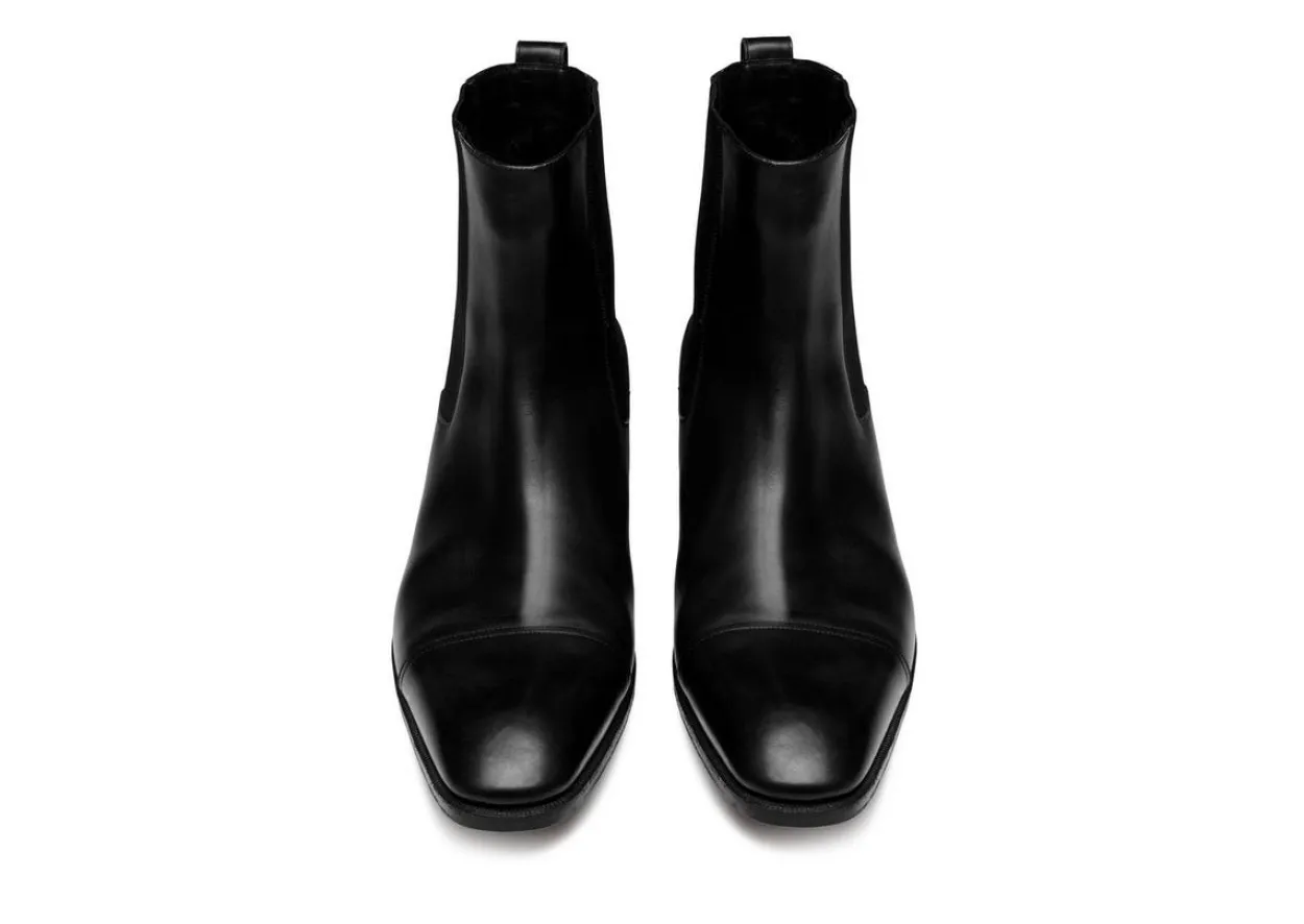 BURNISHED LEATHER GIANNI ANKLE BOOT