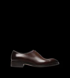 BURNISHED LEATHER WHOLE CUT LACE UP