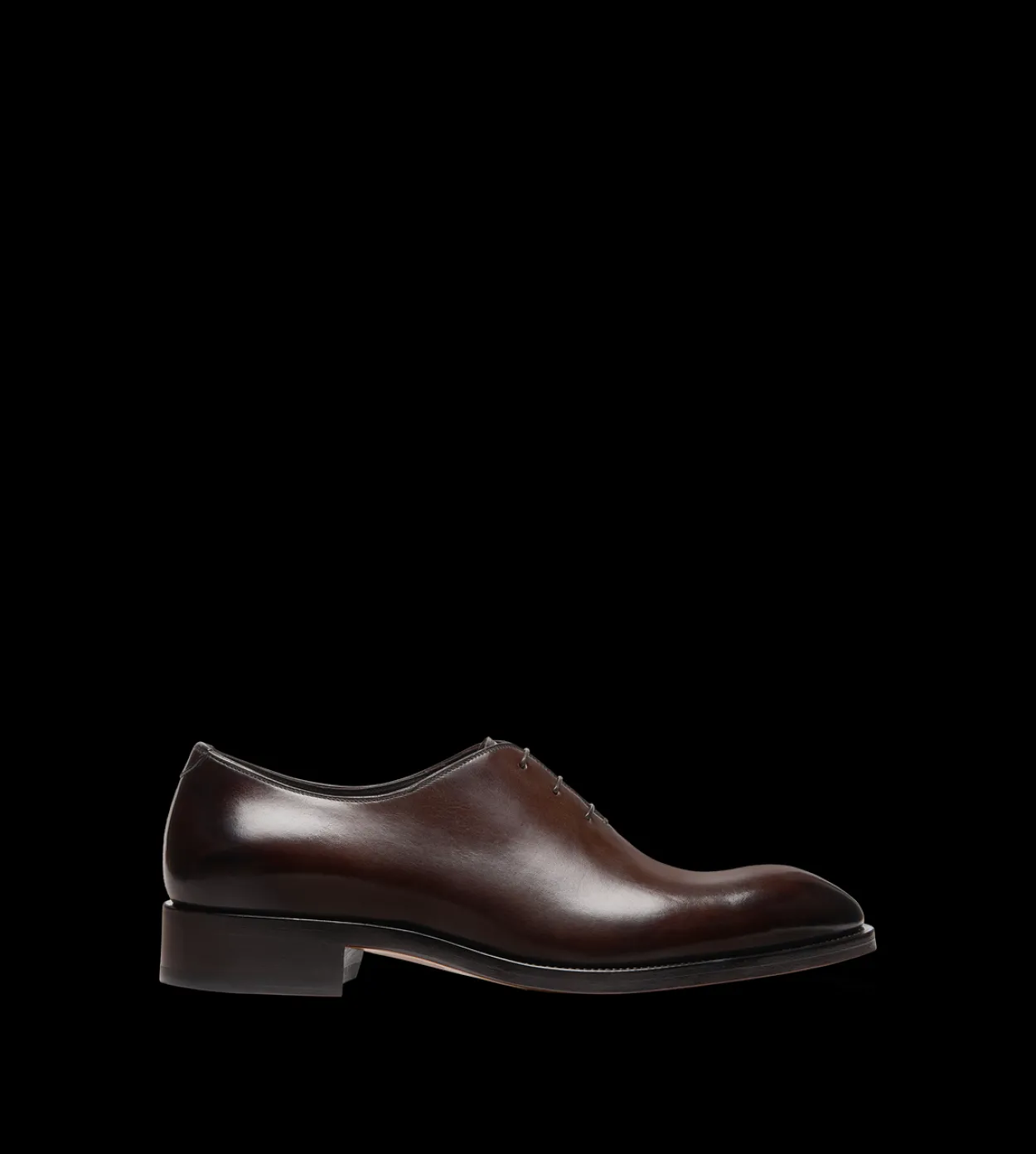 BURNISHED LEATHER WHOLE CUT LACE UP