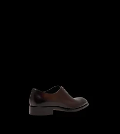 BURNISHED LEATHER WHOLE CUT LACE UP