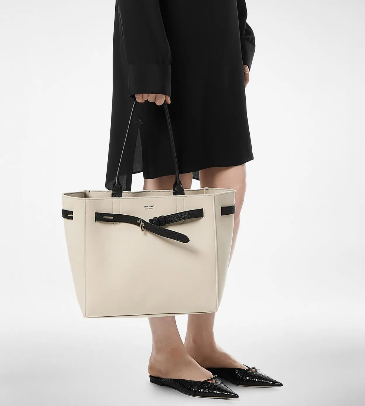 CANVAS AND LEATHER AUDREY MEDIUM TOTE