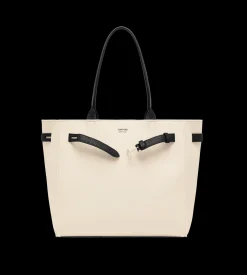 CANVAS AND LEATHER AUDREY MEDIUM TOTE