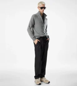 CASHMERE LAMBSWOOL HALF ZIP