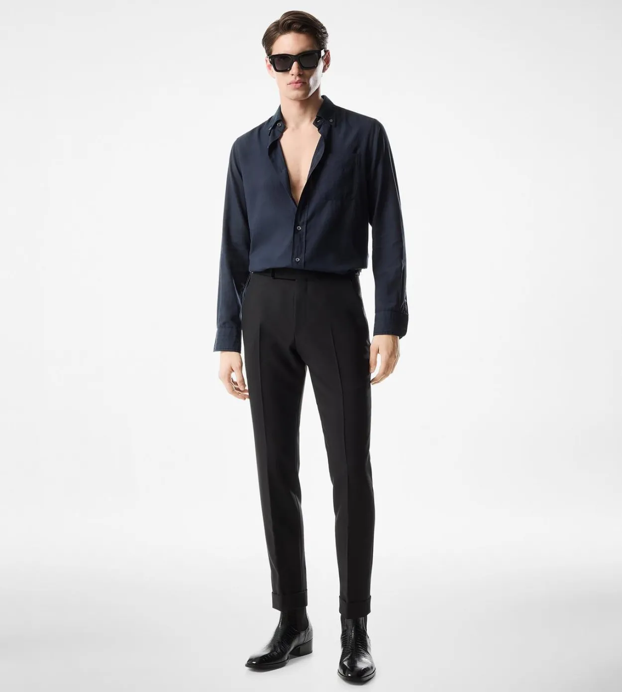 CASHMERE LIGHT TWILL SLIM FIT SHIRT