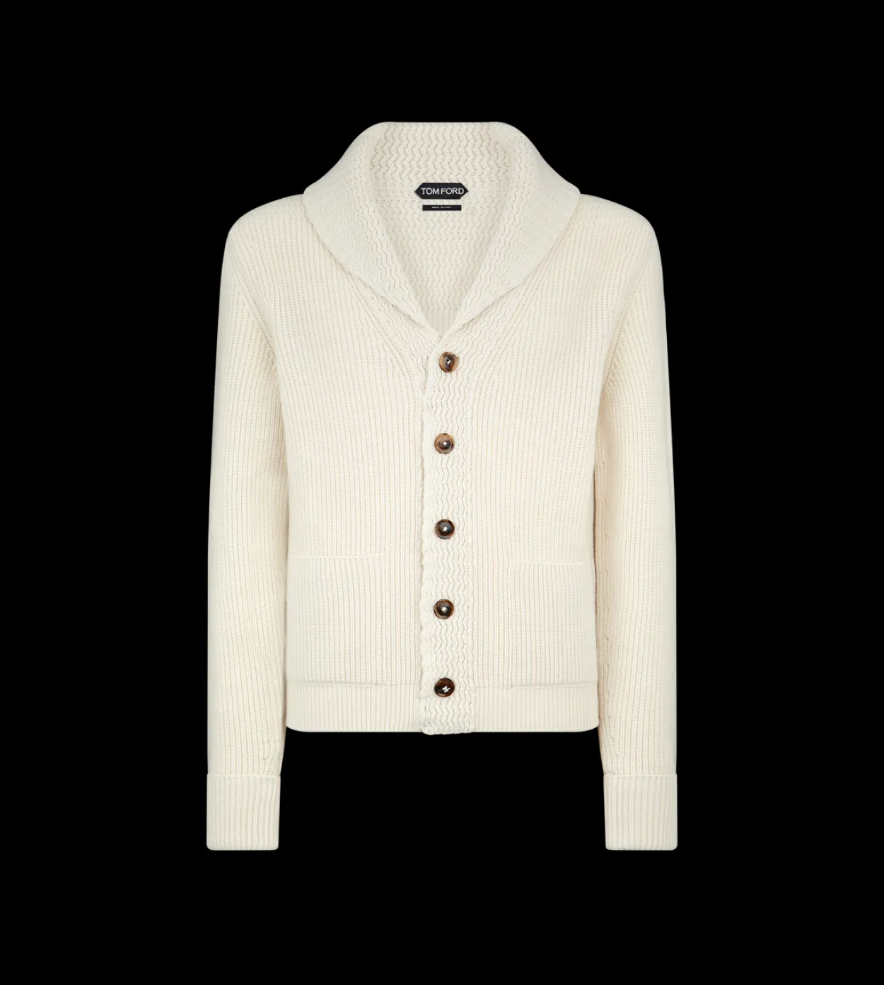 CASHMERE SHAWL COLLAR CARDIGAN