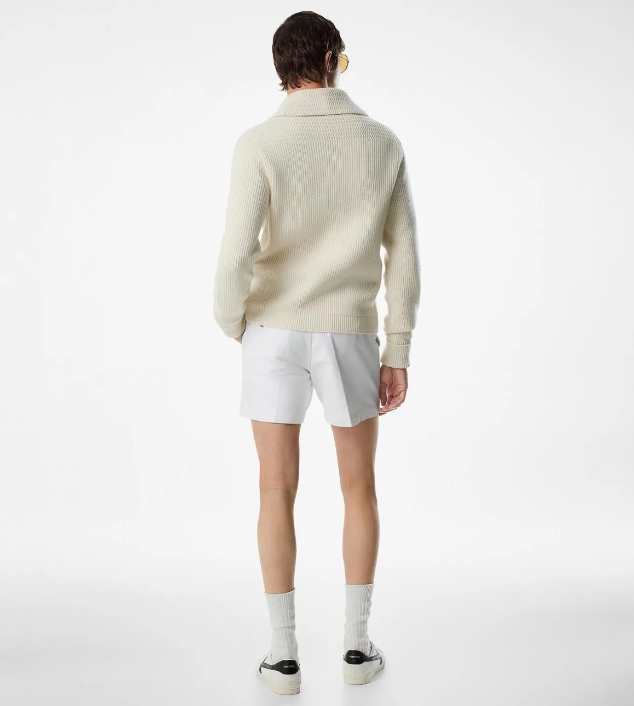 CASHMERE SHAWL COLLAR CARDIGAN