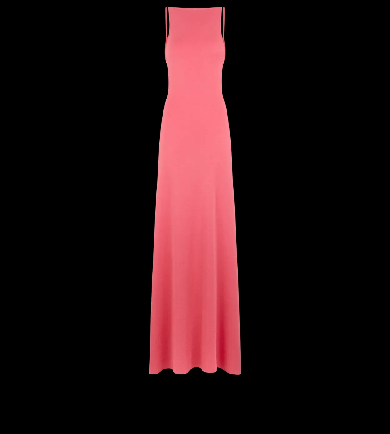 CASHMERE SILK LONG SLASH NECK DRESS WITH OPEN BACK