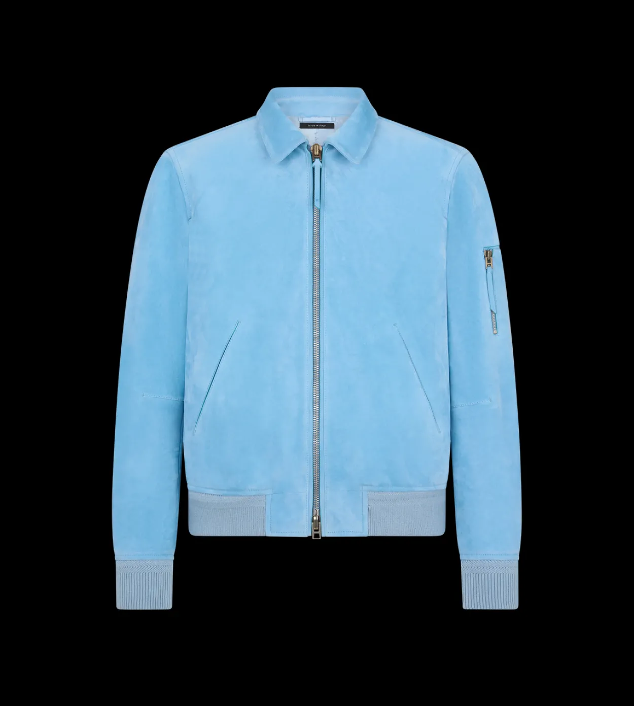 CASHMERE SUEDE COLLAR BLOUSON