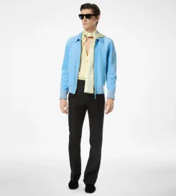CASHMERE SUEDE COLLAR BLOUSON