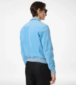 CASHMERE SUEDE COLLAR BLOUSON