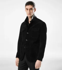 CASHMERE SUEDE MILITARY JACKET