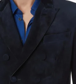 CASHMERE SUEDE SARTORIAL PEACOAT