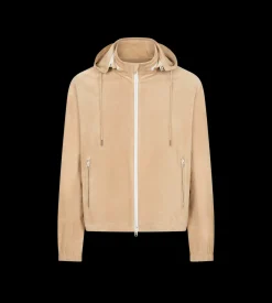 CASHMERE SUEDE ZIP THROUGH HOODIE