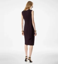 COCKTAIL DRESS WITH CUT OUT AND SCARF DETAIL