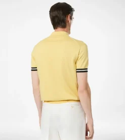 CONTRAST PIPING COTTON SILK POLO