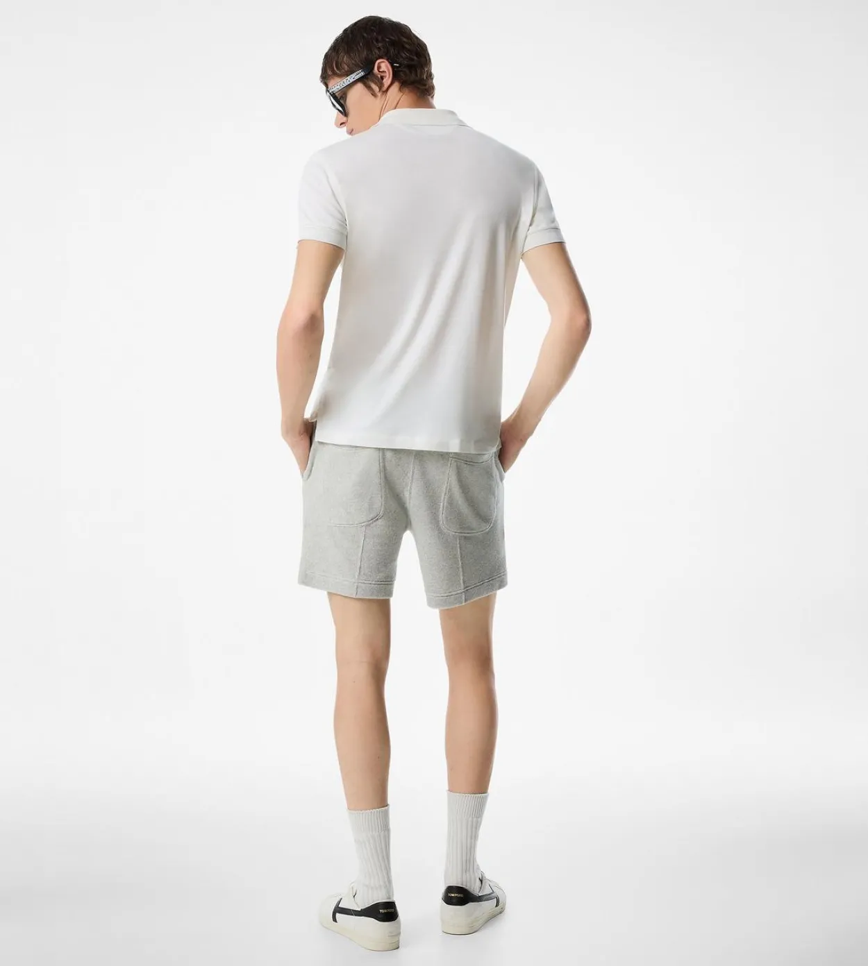 COTTON CASHMERE SHORT SLEEVE POLO