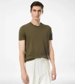 COTTON SILK CREW NECK T-SHIRT