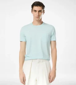 COTTON SILK CREW NECK T-SHIRT